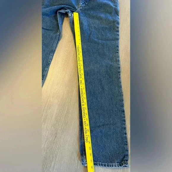 Vintage Lee Riders Straight Leg Jeans Men's Tag 30x32 Actual 28 × 32 Blue Denim - Picture 10 of 10